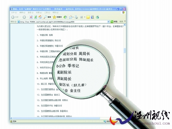 網帖曝樓盤讓領導低價買房當事官員名單被列出