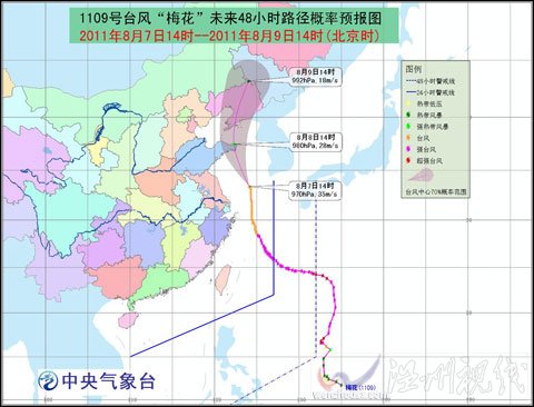 “梅花”繼續(xù)向山東半島東部沿海靠近