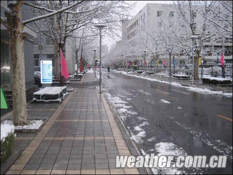 氣象日開放前夕，為迎接社會公眾前來參觀，中國氣象局提前部署，道路兩旁彩旗飄揚。