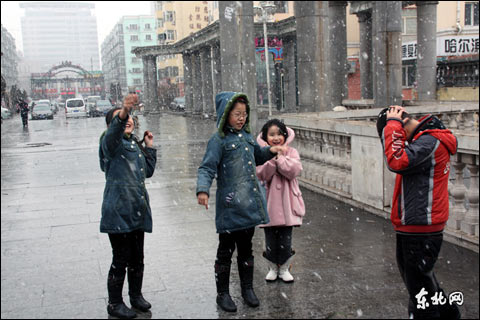 入春哈爾濱好大雪（組圖）