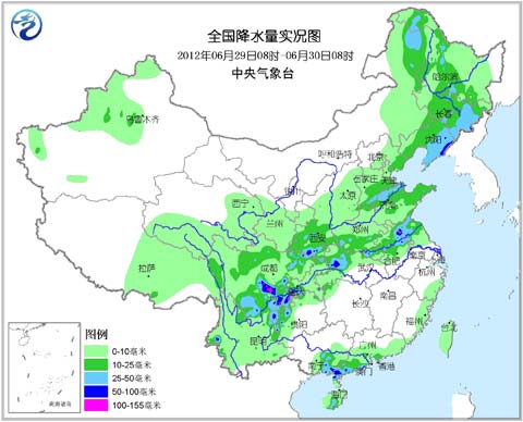 今起至7月3日四川至黃淮有較強降雨