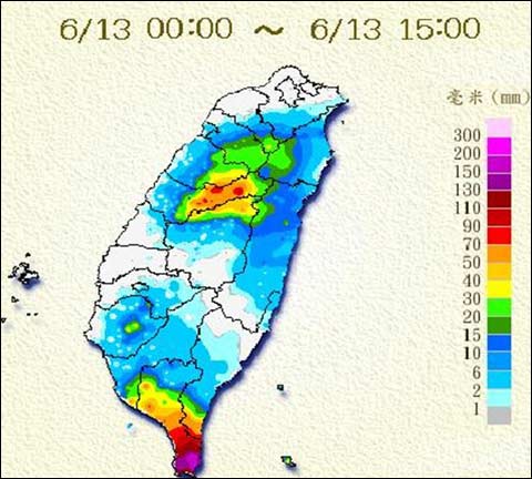 臺灣出現持續強降雨過程