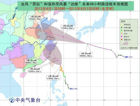 臺風(fēng)橙色預(yù)警：蘇拉達(dá)維繼續(xù)向我國沿海靠近