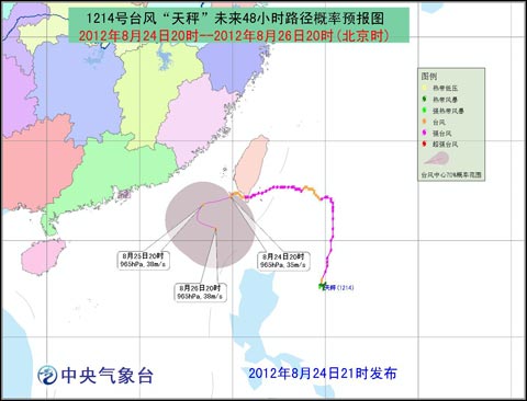 臺風藍色預警：“天秤”漸轉西南方向移動