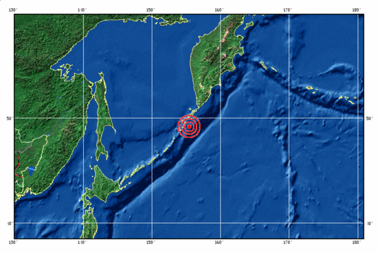 千島群島6.6級地震