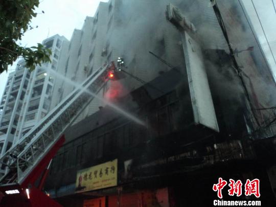 廣西梧州市火災現場