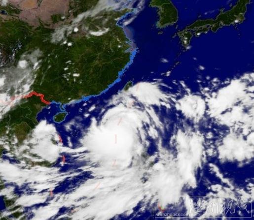 12日下午臺(tái)風(fēng)尤特最新衛(wèi)星云圖