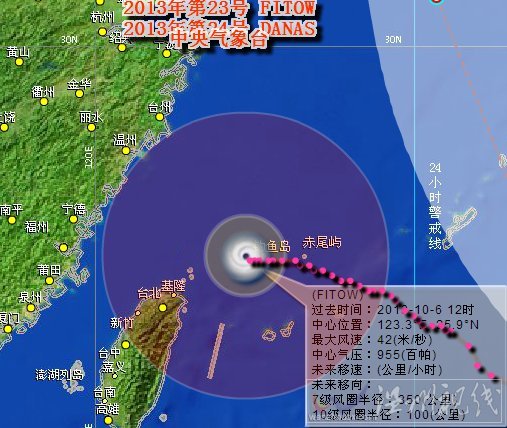 臺風(fēng)菲特路徑