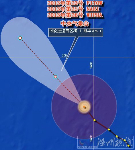 臺風韋帕路徑圖