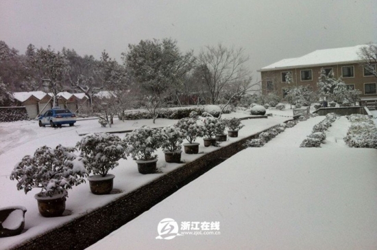 浙江下雪了，2013年冬季浙江湖州安吉第一場雪