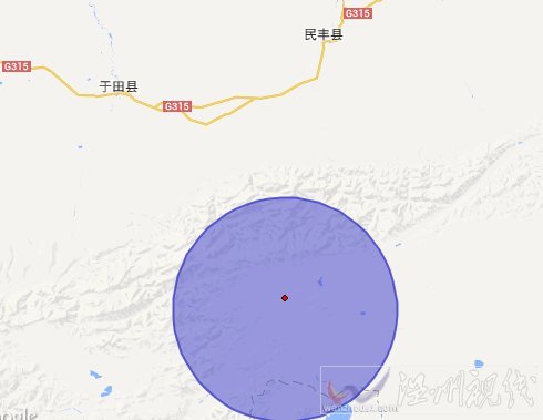 新疆于田縣5.4級地震后再發生3.7級余震