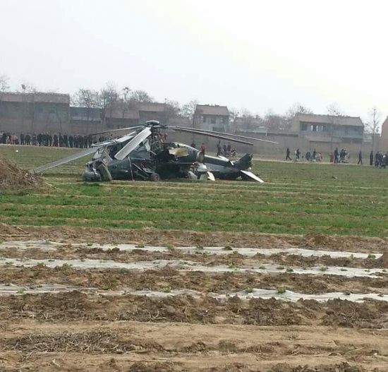 直升機墜落渭南農田