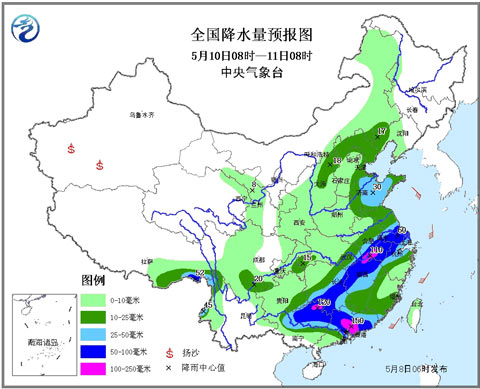 未來三天南方有持續(xù)暴雨 北方有降溫沙塵