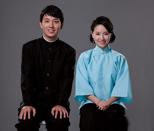 董潔潘粵明結(jié)婚照 