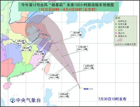 臺風娜基莉對上海影響