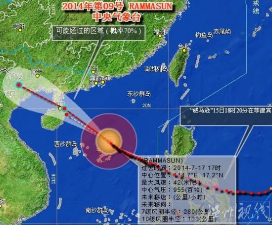 威馬遜臺風(fēng)路徑