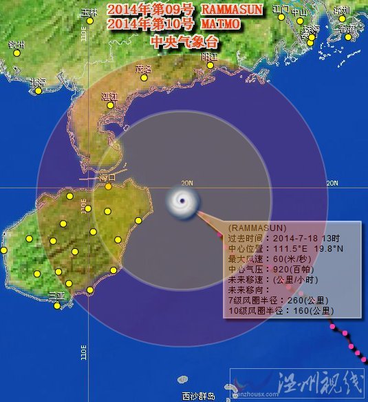 臺風(fēng)威馬遜最新路徑