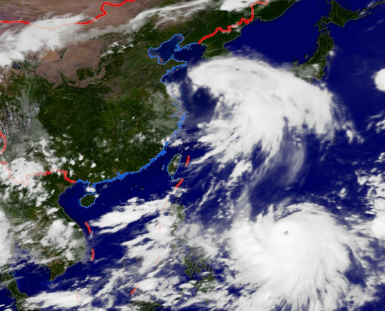 2014年臺(tái)風(fēng)娜基莉衛(wèi)星云圖