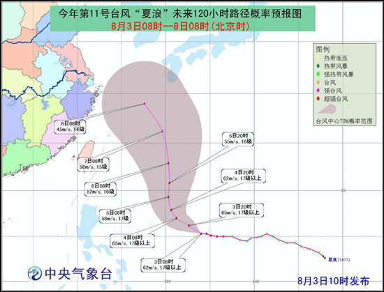 夏浪臺(tái)風(fēng)登陸我國(guó)沿海概率較小