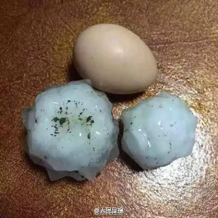 江蘇冰雹大如雞蛋