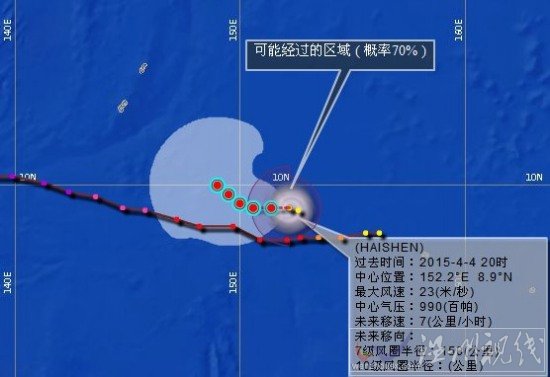 臺(tái)風(fēng)海神路徑圖