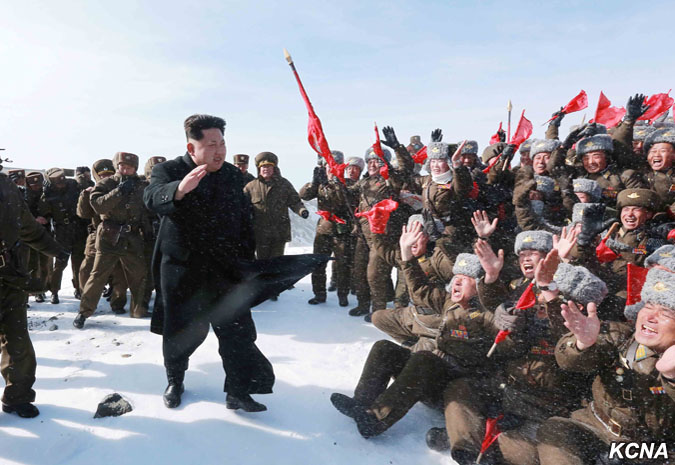 金正恩登上白頭山