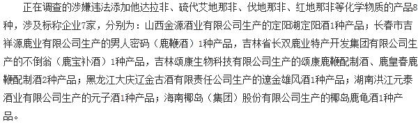 被查出的企業(yè)名單