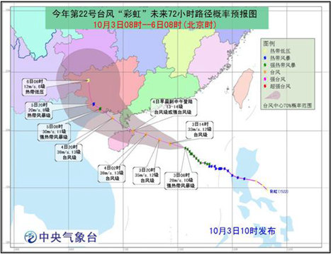 彩虹臺風最新路徑圖