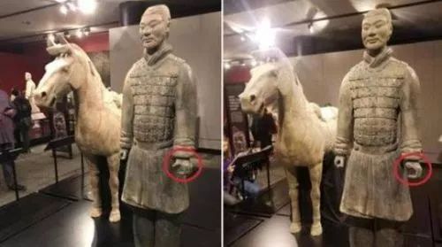 美國人盜兵俑手指