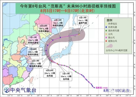 9號臺風利奇馬路徑分析 登陸地點預測