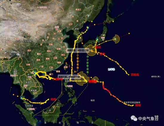 9號臺風利奇馬路徑分析 登陸地點預測