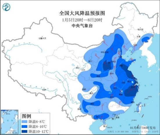 新一輪寒潮來(lái)襲中東部降溫將超10℃